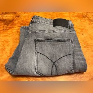 Calvin Klein Grey Slim Straight Jeans 36 X 32